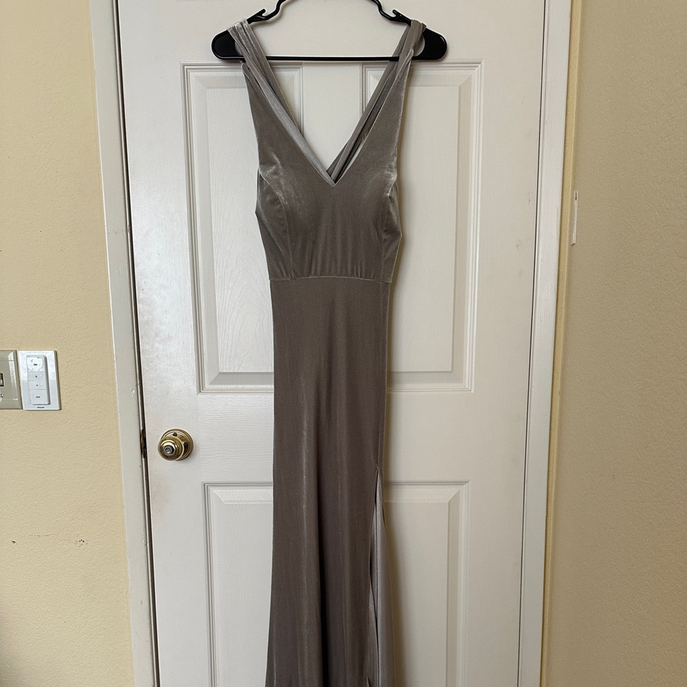 Revelry Jade Green Sleeveless Gown (Dakota)